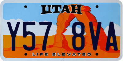 UT license plate Y578VA