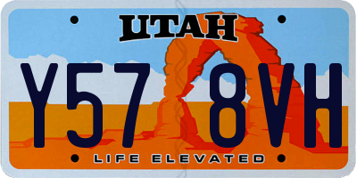 UT license plate Y578VH