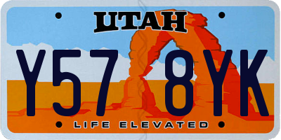 UT license plate Y578YK