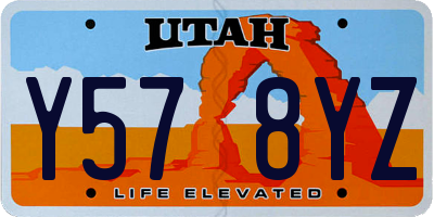 UT license plate Y578YZ