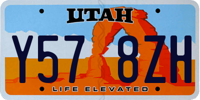 UT license plate Y578ZH