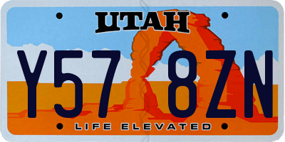 UT license plate Y578ZN