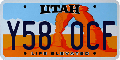 UT license plate Y580CF