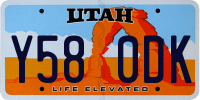 UT license plate Y580DK