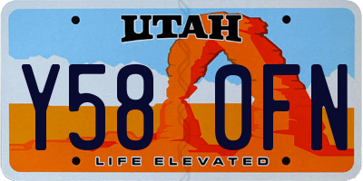 UT license plate Y580FN