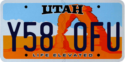 UT license plate Y580FU
