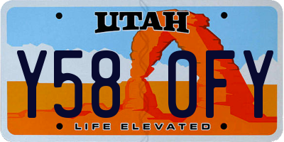 UT license plate Y580FY
