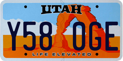 UT license plate Y580GE