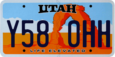 UT license plate Y580HH