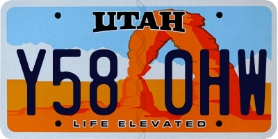 UT license plate Y580HW