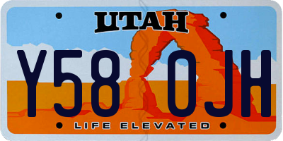 UT license plate Y580JH