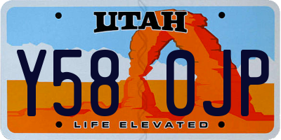 UT license plate Y580JP