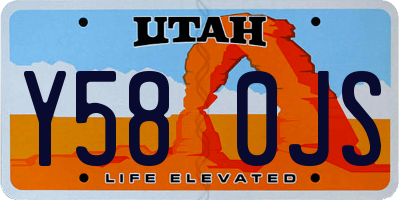 UT license plate Y580JS