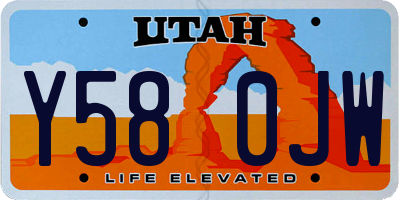 UT license plate Y580JW