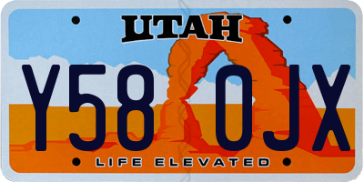 UT license plate Y580JX