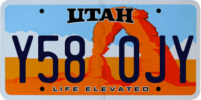 UT license plate Y580JY