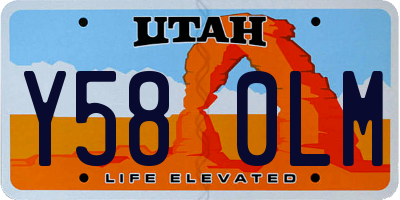 UT license plate Y580LM