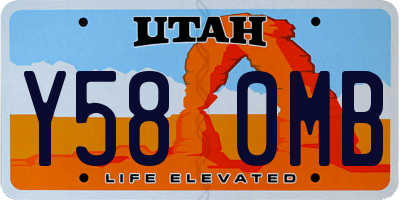 UT license plate Y580MB