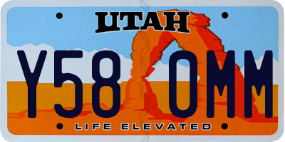 UT license plate Y580MM