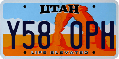 UT license plate Y580PH