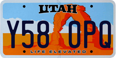 UT license plate Y580PQ