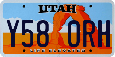 UT license plate Y580RH