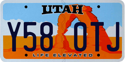 UT license plate Y580TJ