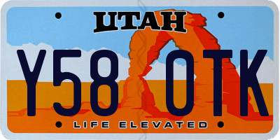 UT license plate Y580TK