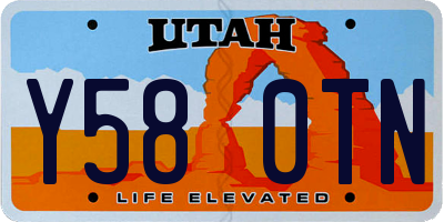 UT license plate Y580TN