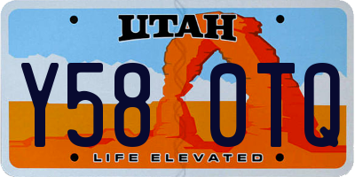 UT license plate Y580TQ