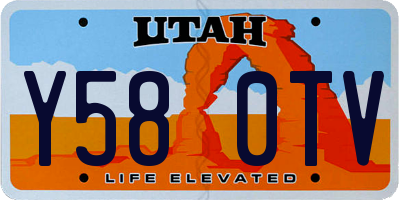 UT license plate Y580TV