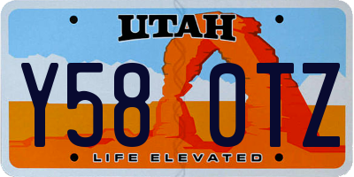 UT license plate Y580TZ