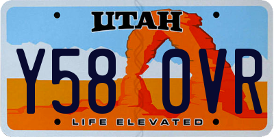 UT license plate Y580VR
