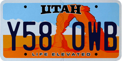UT license plate Y580WB