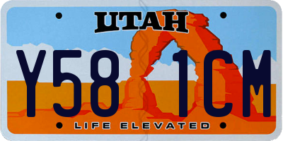 UT license plate Y581CM