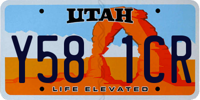 UT license plate Y581CR