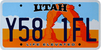 UT license plate Y581FL