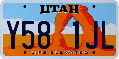 UT license plate Y581JL