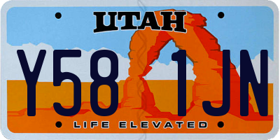 UT license plate Y581JN