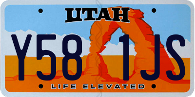 UT license plate Y581JS