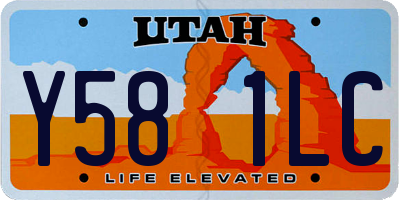 UT license plate Y581LC