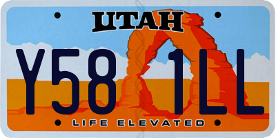 UT license plate Y581LL