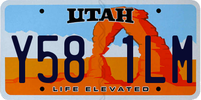 UT license plate Y581LM