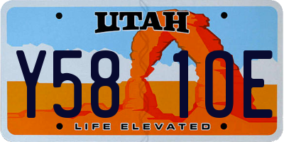 UT license plate Y581OE