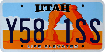 UT license plate Y581SS