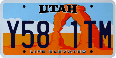 UT license plate Y581TM