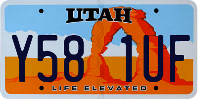 UT license plate Y581UF