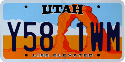 UT license plate Y581WM