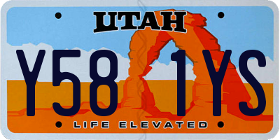 UT license plate Y581YS