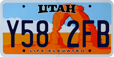 UT license plate Y582FB